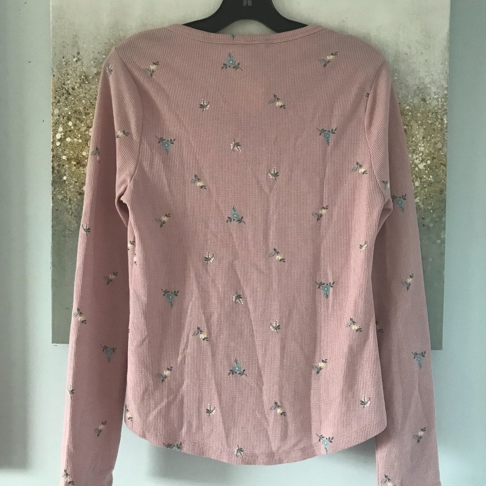 Lucky Brand Pink Floral Henley (NWT) - Picture 8 of 14